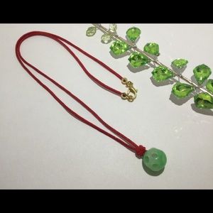 Jade Red String Necklace